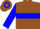 BROWN, Blue Hoop, Brown Band on Blue Slvs