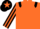 ORANGE, BLACK epaulets, BLACK and ORANGE striped sleeves, BLACK cap, ORANGE star