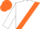 White, orange sash and cap