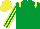 Emerald Green, Yellow epaulets, striped sleeves, Yellow cap