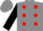 Grey, Red spots, Black sleeves