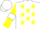 White, Yellow stars, Yellow sleeves, White armlets