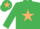 Emerald Green, Beige star and star on cap