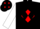 Black, Black 'R' on Red Diamond, Red and Black Diamonds on White sleeves