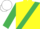 YELLOW, emerald green sash & sleeves, white cap