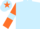 Light Blue, Orange sleeves two Light Blue armlets, Light Blue cap, Orange star