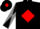 Black, Red diamond, Black and Grey diabolo on sleeves, Black cap, Red diamond