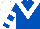 ROYAL BLUE, WHITE chevron, hooped sleeves, WHITE cap