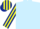 Light Blue, Dark Blue and Yellow striped sleeves and striped cap