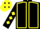 BLACK, yellow seams, yellow diamonds on sleeves, yellow cap, black diamonds