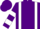 Purple, White braces, hooped sleeves