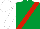 Emerald Green, Red sash, White sleeves and cap