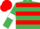 Emerald Green, Red hoops, Emerald Green sleeves, White armlets, Red cap
