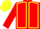 Red, Yellow seams and cap