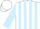 White, Light Blue Stripes, Light Blue Stripes on Sleeves, White Cap