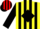 Yellow, Black Diamond, Red and Black Stripes on Sleeves