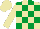 BEIGE and EMERALD GREEN check, BEIGE sleeves