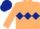 Beige, Dark Blue triple diamond, Dark Blue cap