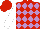 Red and Mauve diamonds, White sleeves, Red cap