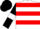 White, Red hoops, Black sleeves, White armlets, Black cap
