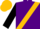 Purple, Gold sash and cap, Black sleeves