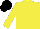 Yellow, black cap