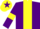 Purple, Yellow stripe and armlets, Yellow cap, Purple star
