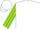 White, Black Horse, Lime Green,  Gold Striped Sleeves