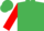 Emerald Green and Ruby Red Quarters, Red Sleeves