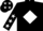 Black, White diamond, stars on sleeves and stars on cap