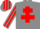 Grey, Red Cross of Lorraine, striped sleeves and cap