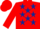 Red, Dark Blue stars, Red sleeves and cap