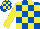 ROYAL BLUE & YELLOW CHECK, yellow sleeves, check cap