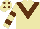 Beige, Brown chevron, hooped sleeves and spots on cap
