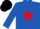 ROYAL BLUE, RED star, BLACK cap