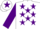 White, Purple stars, sleeves and star on cap