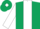 Dark Green, White stripe, sleeves and diamond on cap