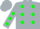 Silver, green spots