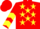 Red, Yellow stars, chevrons on sleeves, Red cap