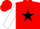 Red, black star, white sleeves