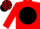 Red, Black disc, Black and Red check cap