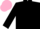 Black, pink 'A', pink cap