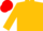 Gold, red and brown thirds, red cap