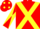 Red, Yellow cross belts, diabolo on sleeves and spots on cap