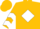 GOLD, White Diamond Belt, White Chevrons on Slvs