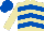 Beige, Royal blue chevrons, beige sleeves, Royal blue cap