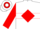 White, Red Diamond Hoop, Red Diamond Hoop on Sleeves
