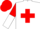 White, Red Cross, Red and White Halved Sleeves, White and Red Cap