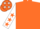 Orange, White sleeves, Orange stars, Orange cap, White stars