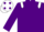 PURPLE, white epaulettes, white cap, purple spots